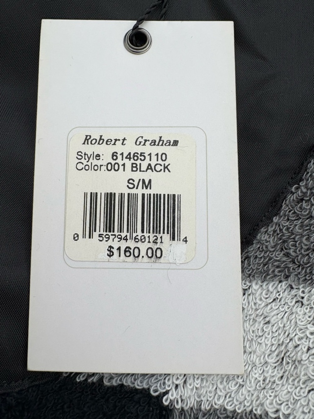 Robert Graham Black Robe with Purple Script Embroidery - Picture 6 of 12